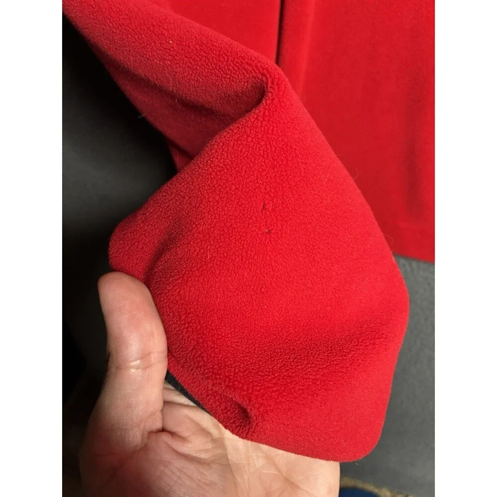 Polo Sport Ralph Lauren Mens Large Red Full Zip Polartec Fleece Jacket VTG